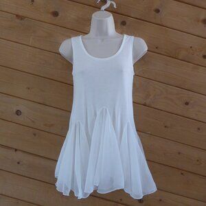 Lead White A-line Tutu Tank Sleeveless Aline Cami Top S